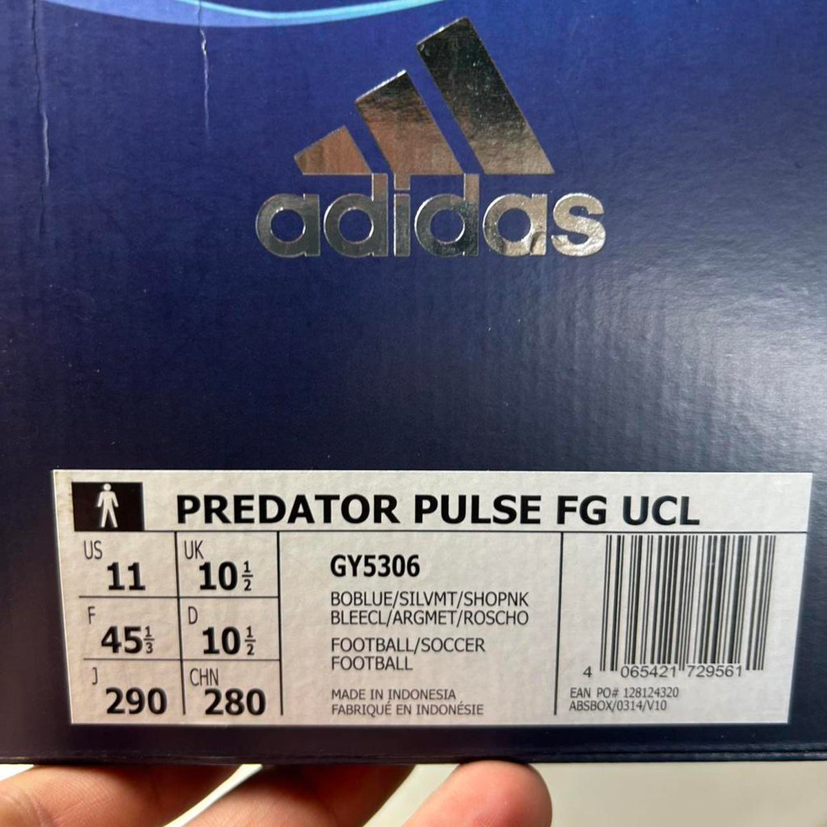 Adidas Predator Pulse Fg Elite UCL Football Boots Uk 10.5