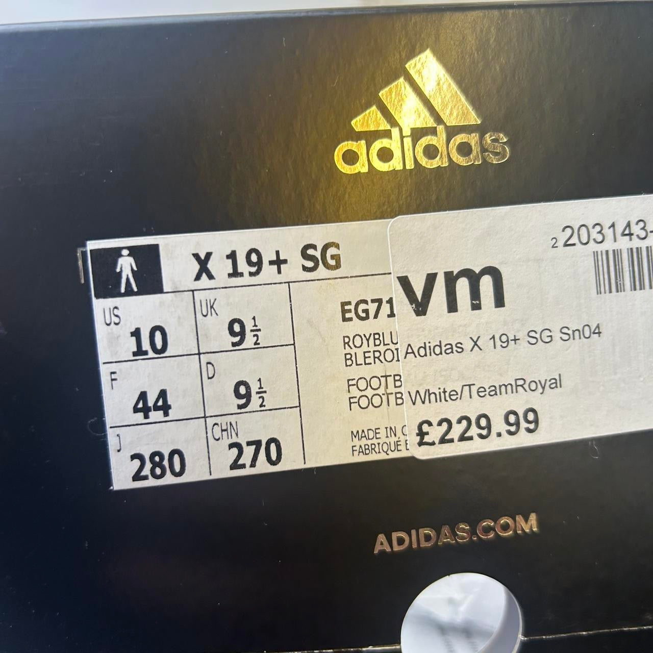 Adidas X 19+ Sg Football Boots ‘Royal Blue’ Uk 9.5