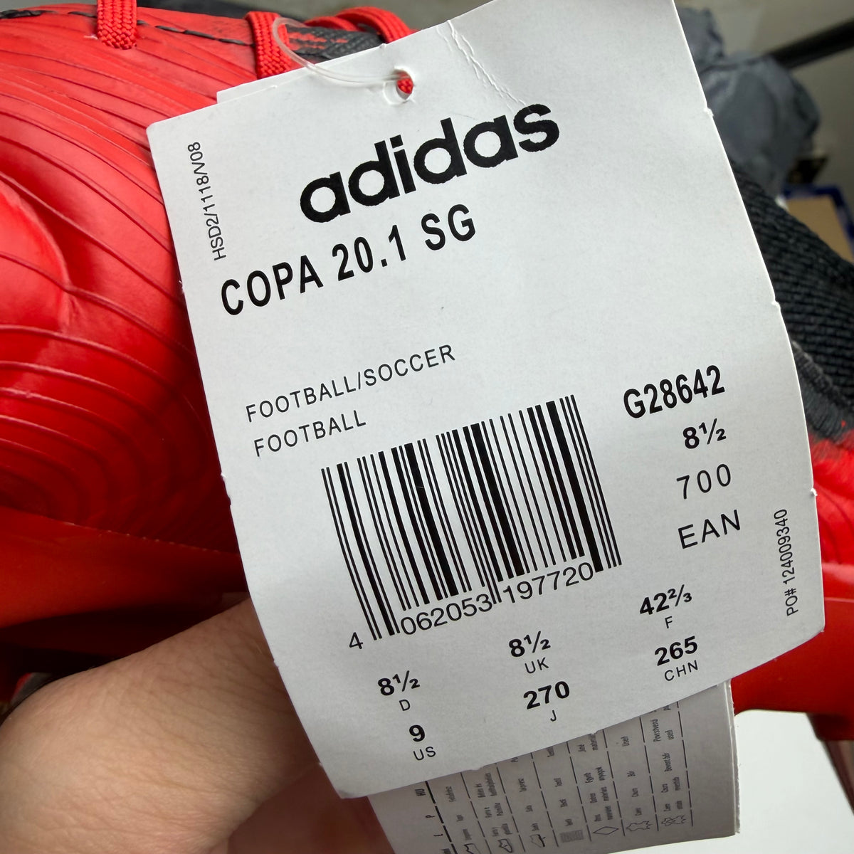 Adidas Copa 20.1 Elite Sg Football Boots Red Black Uk 8.5 New With Tags