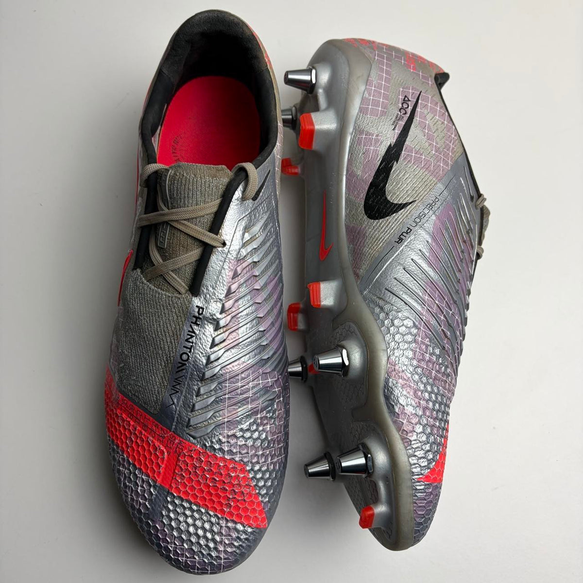 Nike Phantom Venom Elite Sg Silver Football Boots Uk 8.5 Rare
