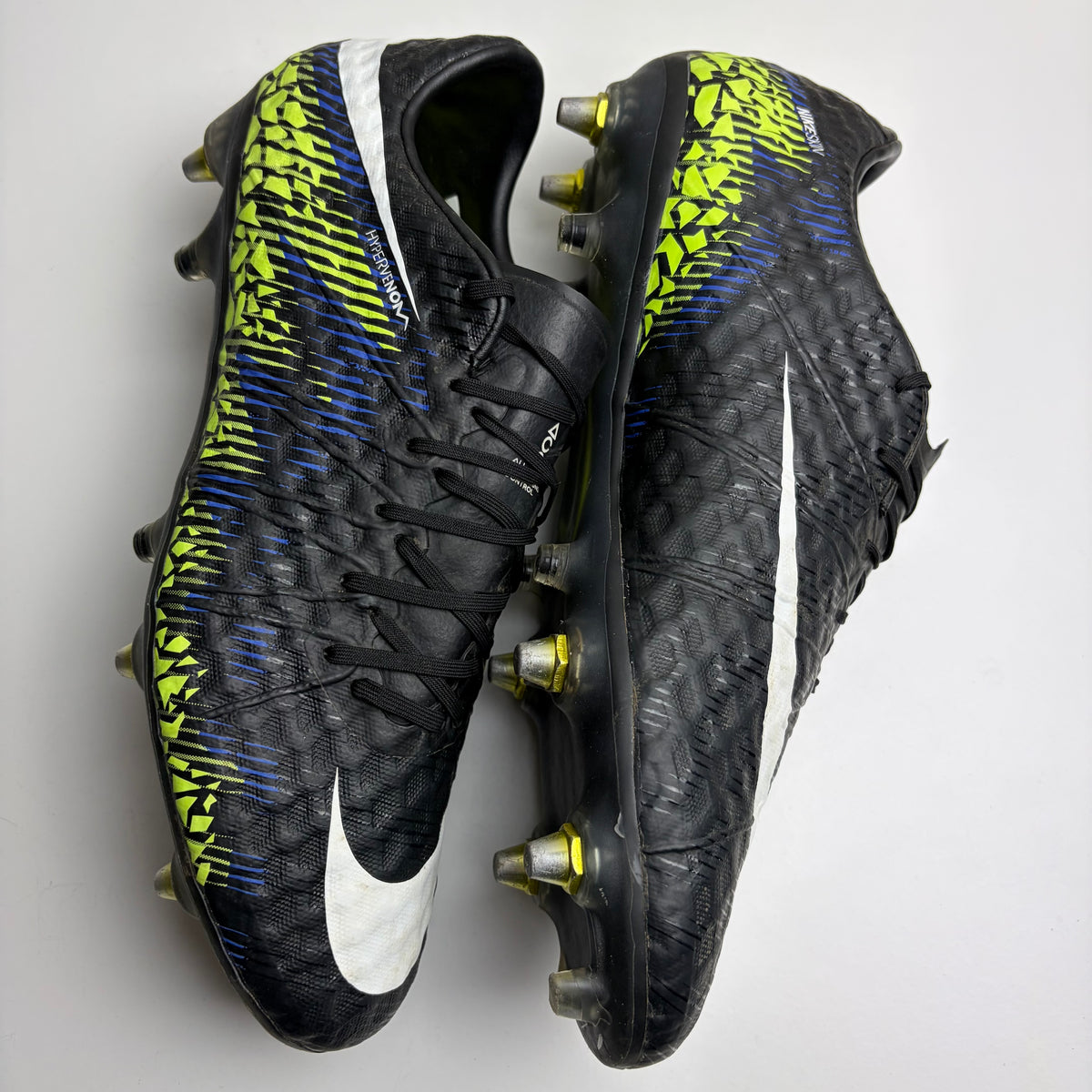 Nike Hypervenom Phinish Ii Elite Sg Anti Clog ‘Black Volt’ Football Boots Uk 8.5