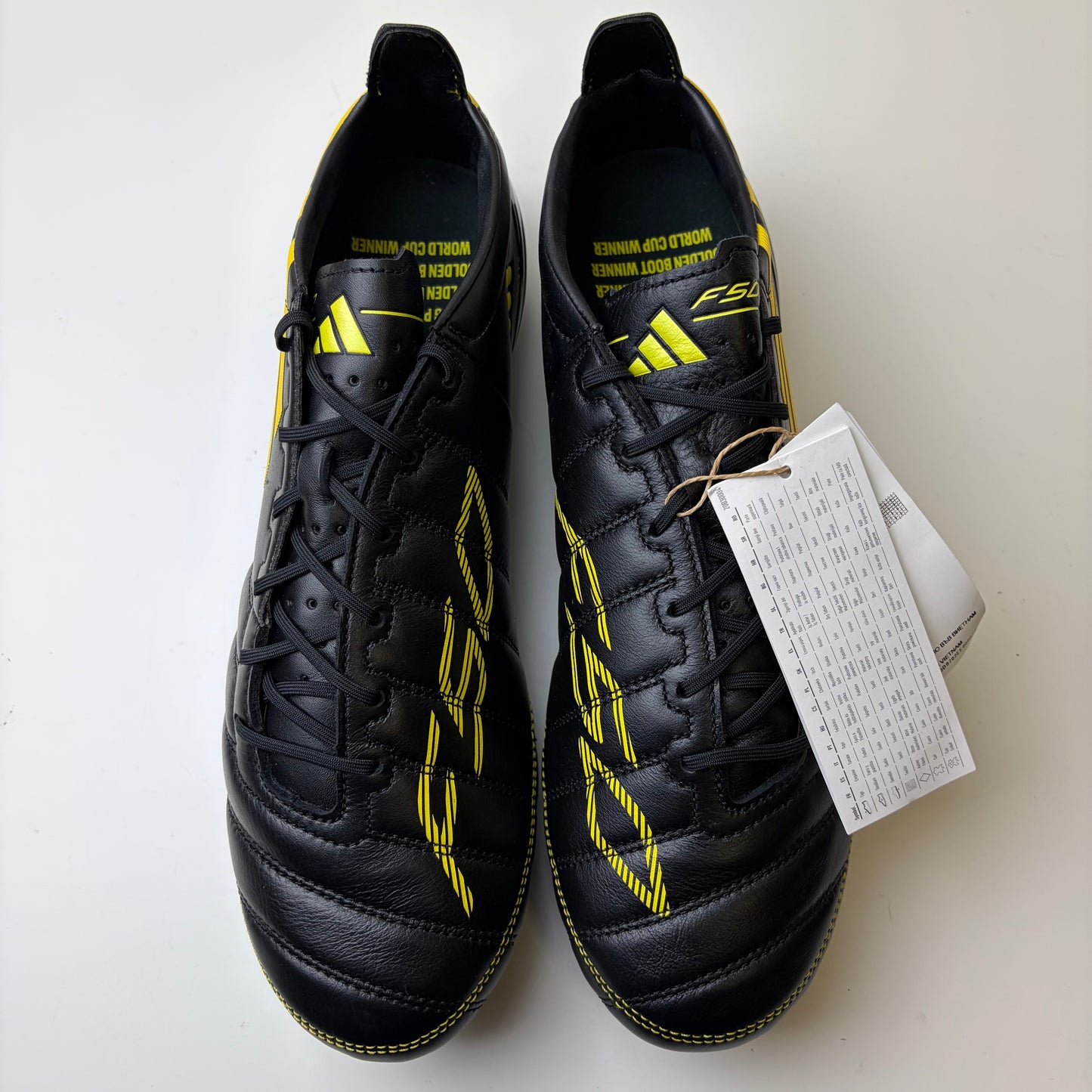 Adidas F50 Elite Fg Leather Black 2010 Limited Edition Football Boots Uk 10.5