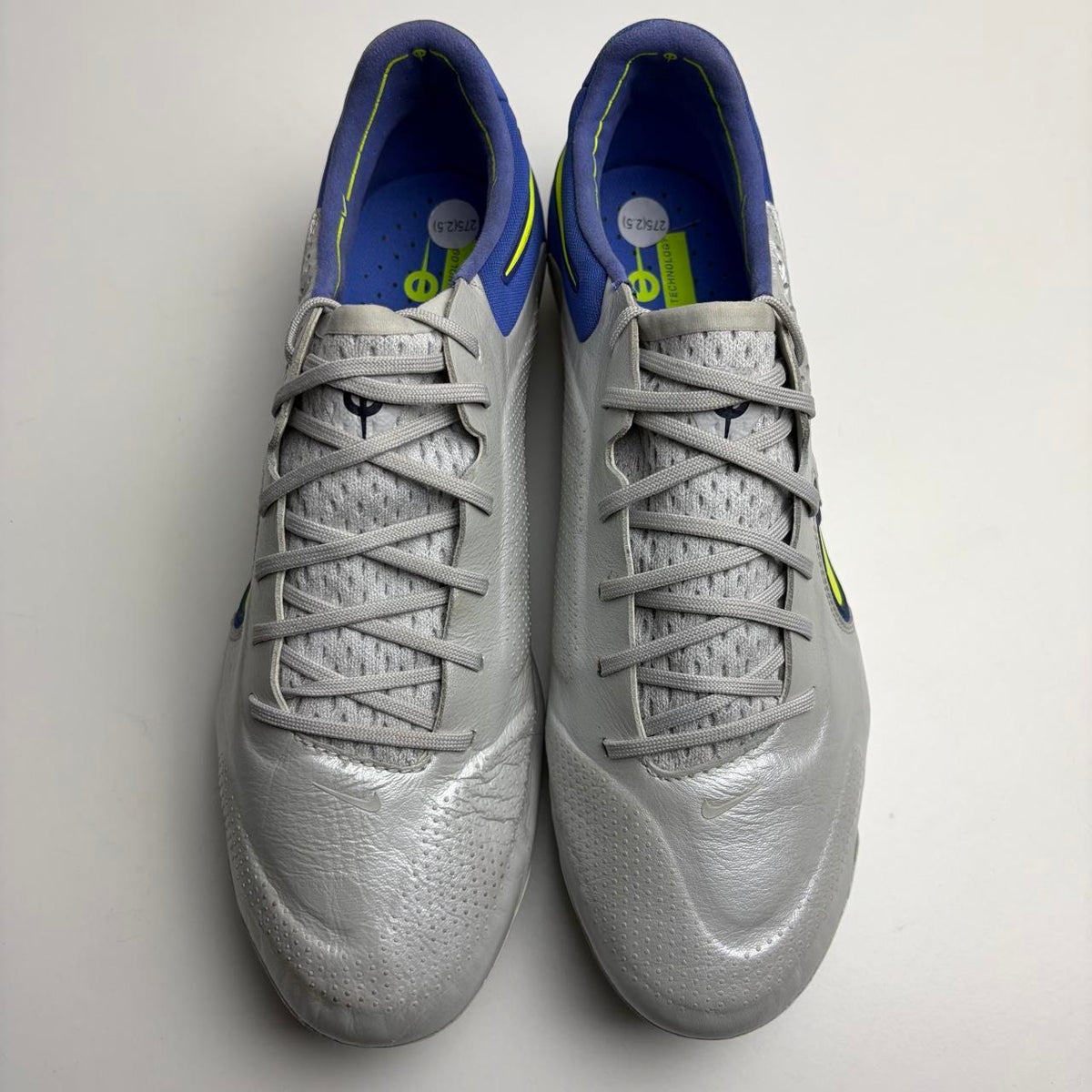 Nike Tiempo legend 9 Elite Fg Football Boots Grey Fog/Volt New Uk 8.5