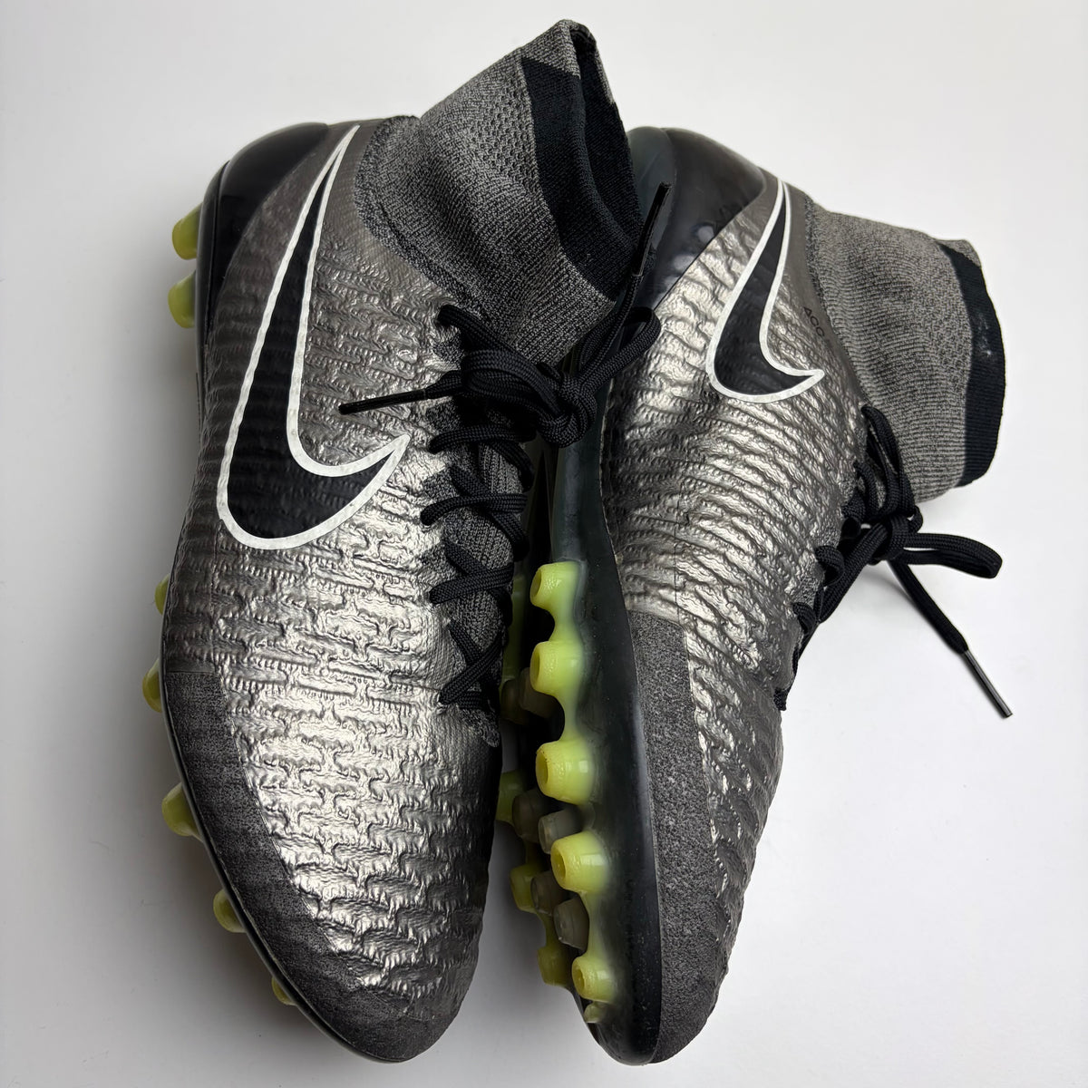 Nike Magista Obra 1 Elite Ag Football Boots Silver Uk 9 Super Rare
