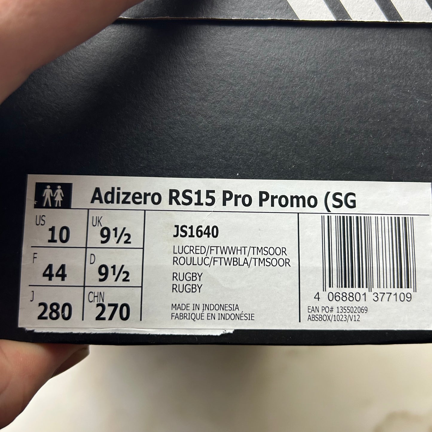 Adidas RS15 Adizero Pro Promo Sg Rugby Boots Uk 9.5