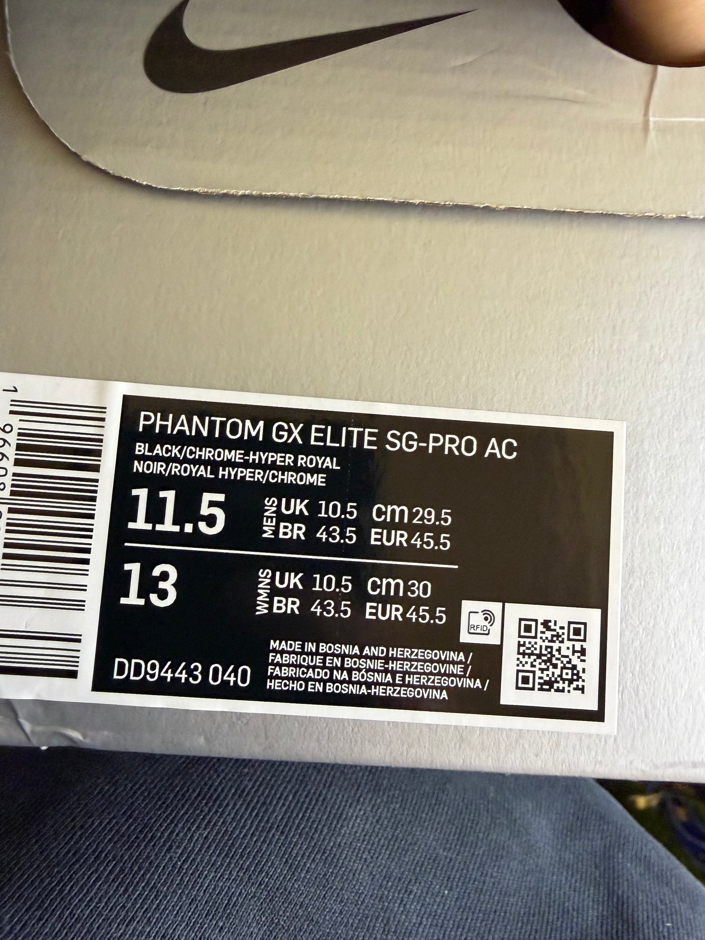 Nike Phantom Gx Elite Sg-Pro Ac Football Boots Uk 10.5 Brand New