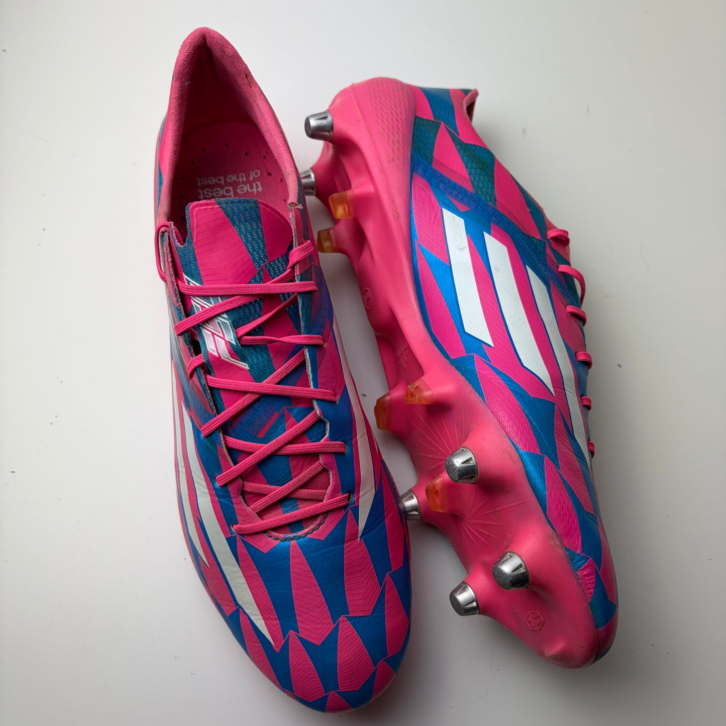 Adidas F50 Adizero Sg Football Boots Uk 9 Pink Rare