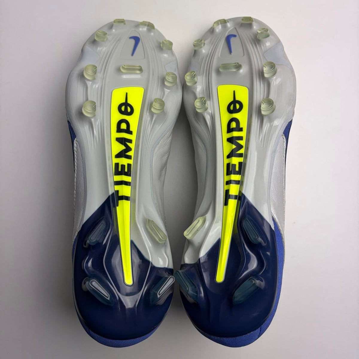 Nike Tiempo legend 9 Elite Fg Football Boots Grey Fog/Volt New Uk 8.5