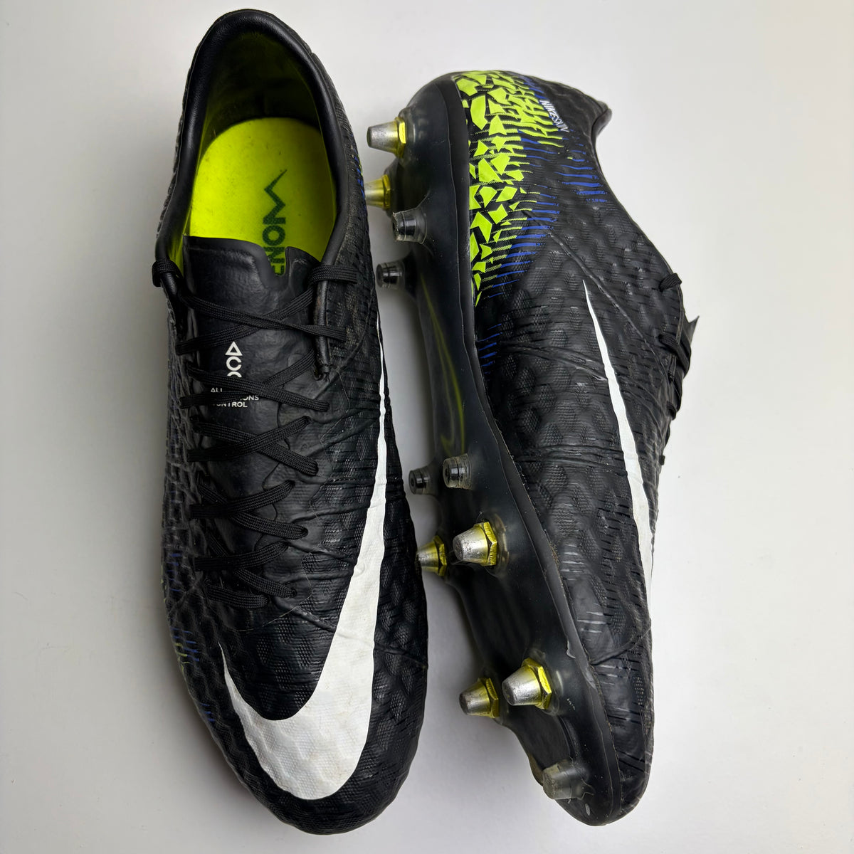 Nike Hypervenom Phinish Ii Elite Sg Anti Clog ‘Black Volt’ Football Boots Uk 8.5