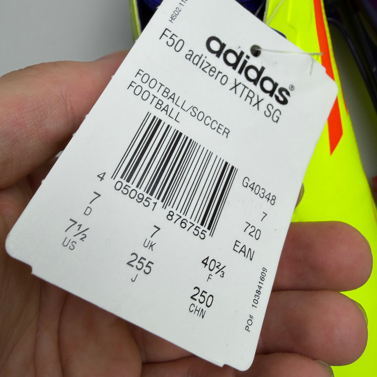 Adidas F50 Adizero Sg Elite Football Boots Yellow Uk 7 With Tags