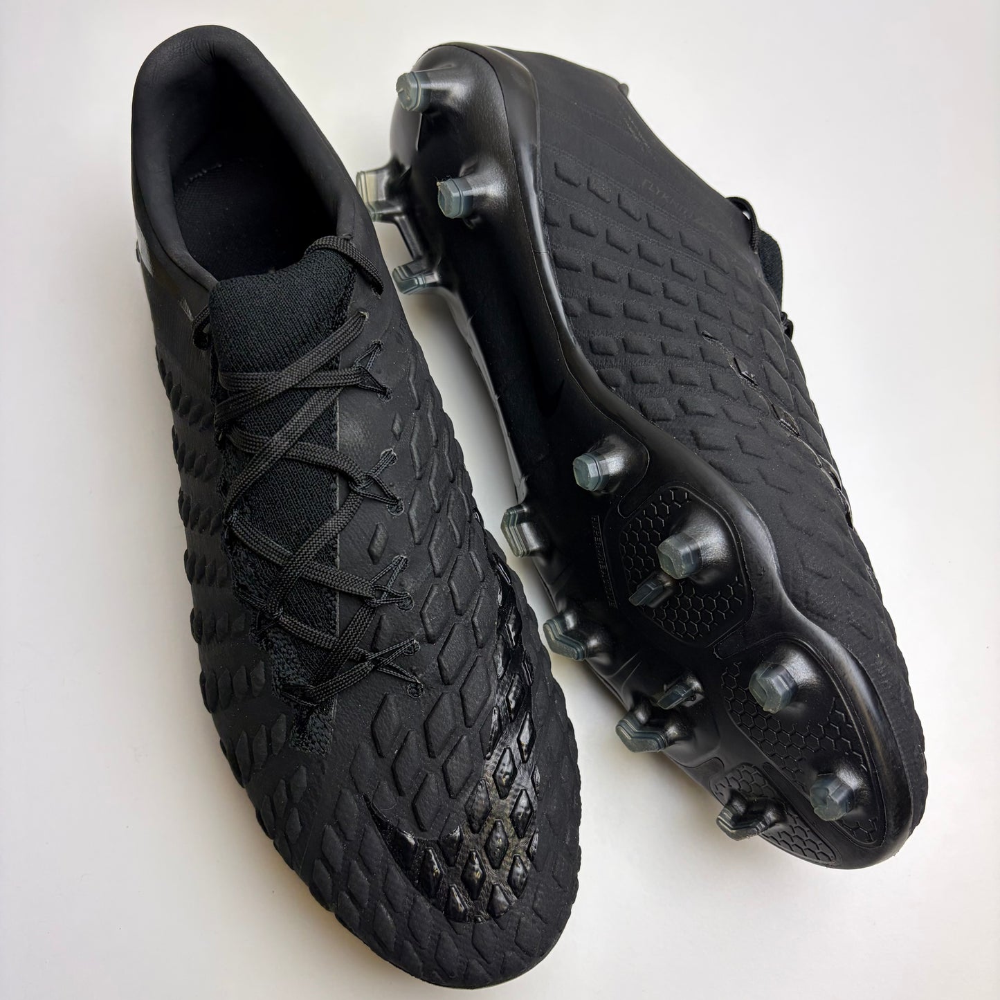 Nike Hypervenom Phantom Iii Elite Fg ‘Stealth Ops’ Blackout Football Boots Uk 9