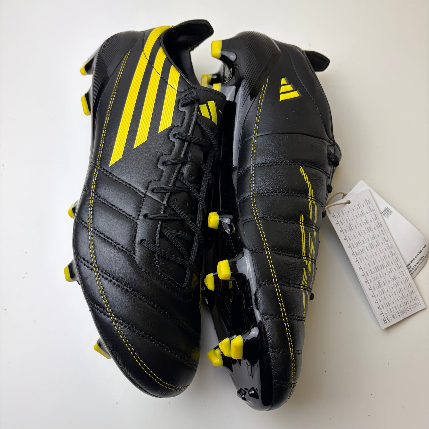Adidas F50 Elite Fg Leather Black 2010 Limited Edition Football Boots Uk 10.5