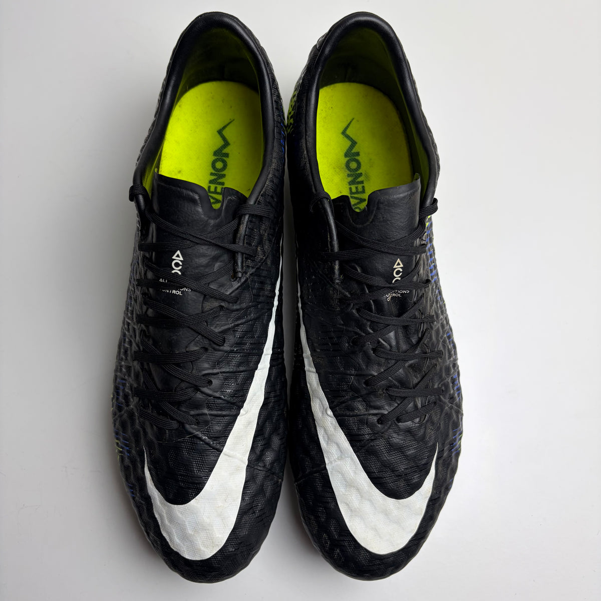 Nike Hypervenom Phinish Ii Elite Sg Anti Clog ‘Black Volt’ Football Boots Uk 8.5