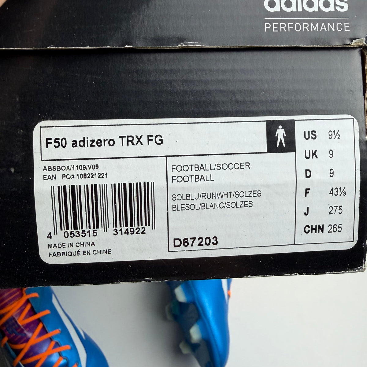 Adidas F50 Adizero Fg Elite Football Boots Uk 9 Rare