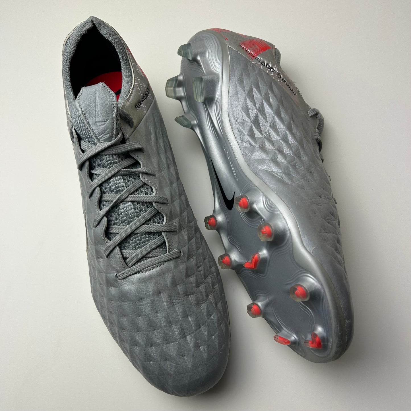 Nike Tiempo Legend 8 Elite Fg Football Boots ‘Metallic Grey Crimson’ Uk 9