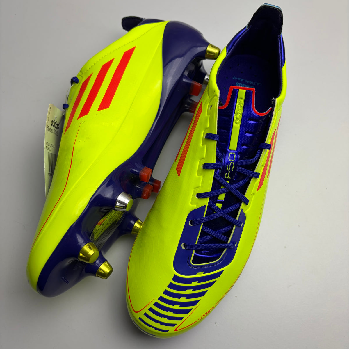 Adidas F50 Adizero Sg Elite Football Boots Yellow Uk 7 With Tags