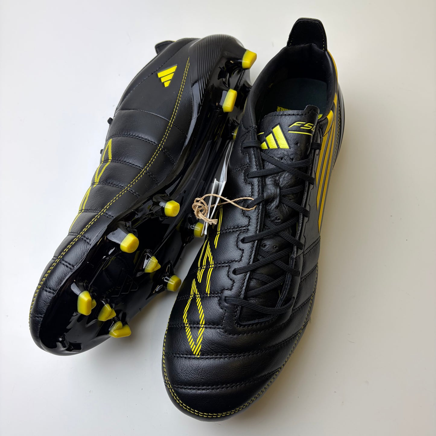 Adidas F50 Elite Fg Leather Black 2010 Limited Edition Football Boots Uk 10.5