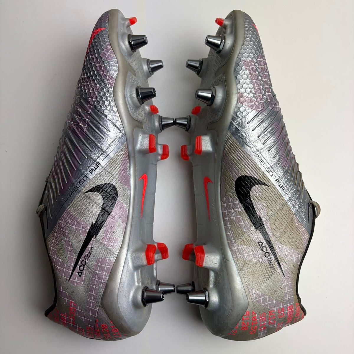 Nike Phantom Venom Elite Sg Silver Football Boots Uk 8.5 Rare