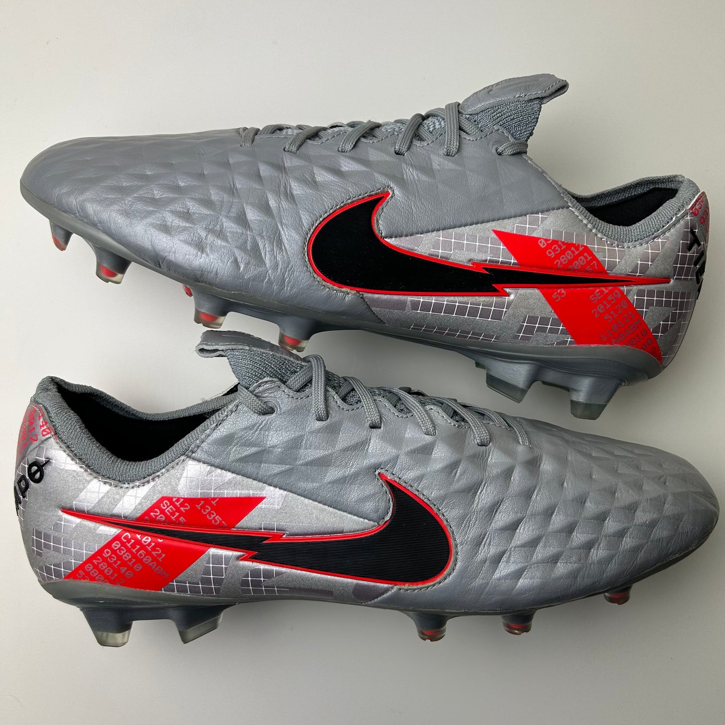 Nike Tiempo Legend 8 Elite Fg Football Boots ‘Metallic Grey Crimson’ Uk 9