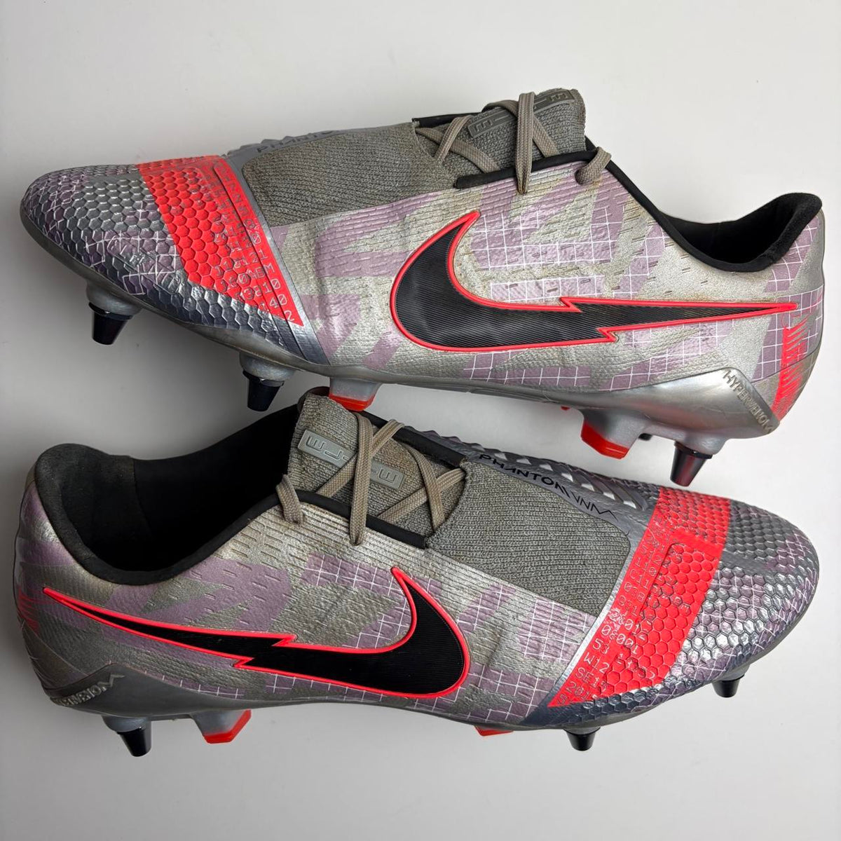 Nike Phantom Venom Elite Sg Silver Football Boots Uk 8.5 Rare