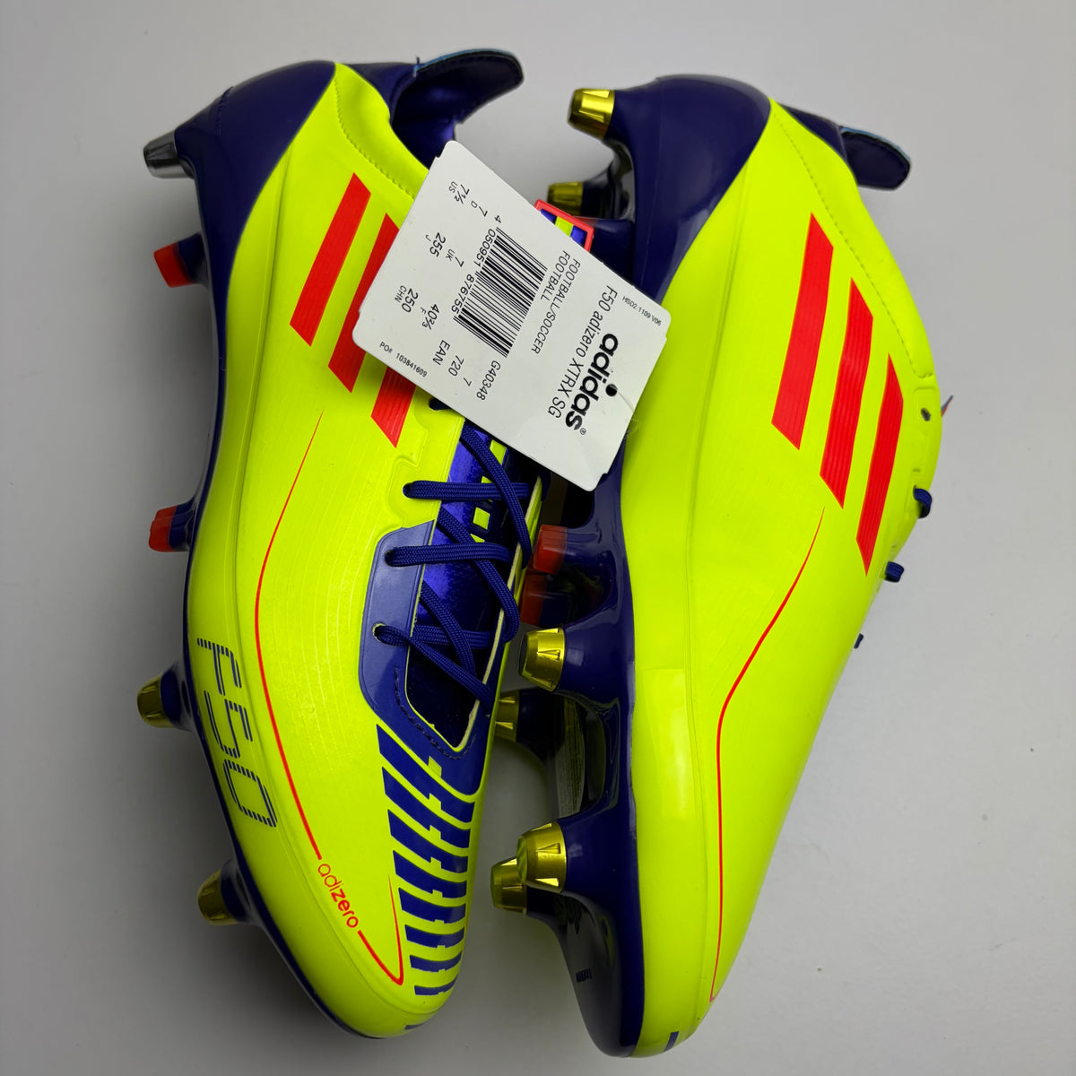 Adidas F50 Adizero Sg Elite Football Boots Yellow Uk 7 With Tags